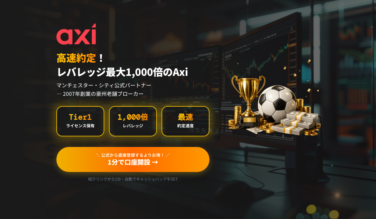 マネーチャージャーのAxiキャッシュバックページ
